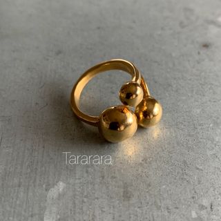 ●stainless 3ball ring G●金属アレルギー対応(リング(指輪))