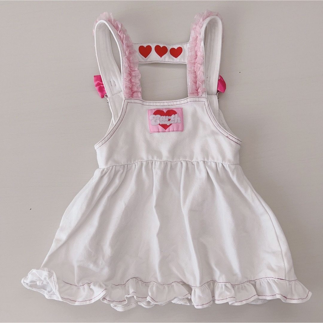 EARTHMAGIC(アースマジック)のアースマジック　ホワイトジャンスカ キッズ/ベビー/マタニティのキッズ服女の子用(90cm~)(ワンピース)の商品写真