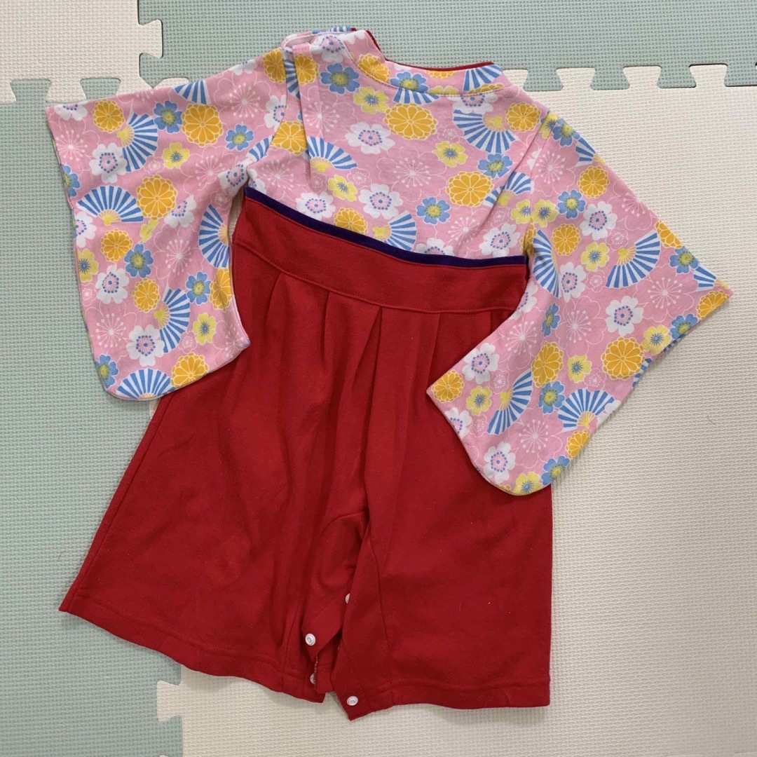 着物ロンパース　80 キッズ/ベビー/マタニティのベビー服(~85cm)(和服/着物)の商品写真