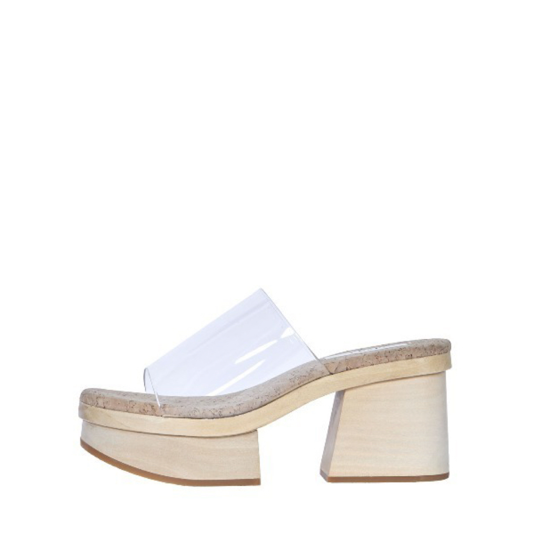 美品＊AMERI MEDI CLEAR GETA WOOD SANDAL