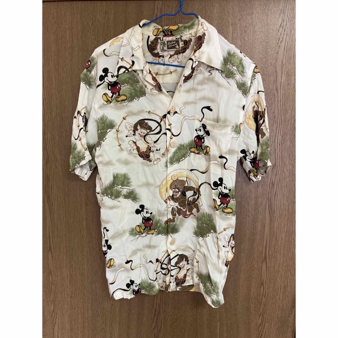 希少　入手困難　激レア　アロハシャツ　ミッキーマウス　風神雷神　和柄 メンズのトップス(シャツ)の商品写真