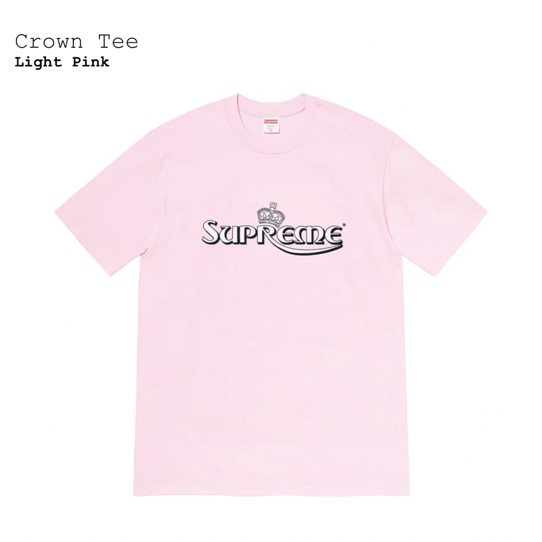 シュプリーム Crown Tee ピンクL - Tシャツ/カットソー(半袖/袖なし)