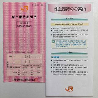 ジェイアール(JR)のJR東海株主優待割引券(鉄道乗車券)