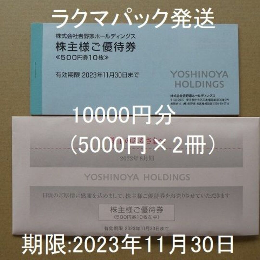 【送料込】吉野家　ご優待５００円券１０枚