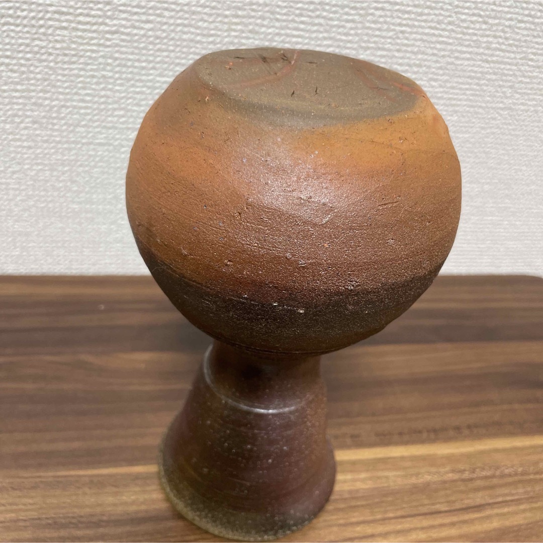 未使用共箱付き・送料無料】備前焼 岡田輝作 花入 花瓶 - 陶芸