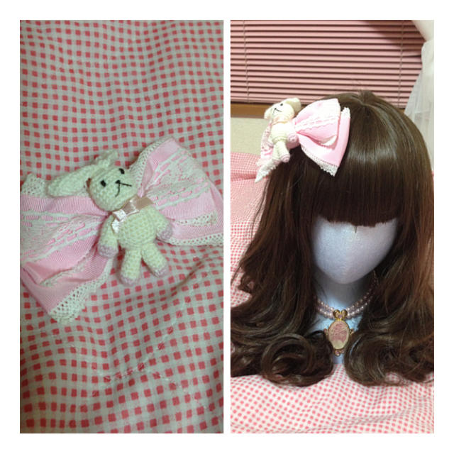 Angelic Pretty(アンジェリックプリティー)のアンプリ うさちゃんバレッタ レディースのヘアアクセサリー(ヘアピン)の商品写真