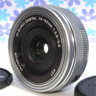 オリンパス(OLYMPUS)のなめらか電動ズーム★オリンパス 14-42mm EZ★パンケーキレンズ★(レンズ(ズーム))