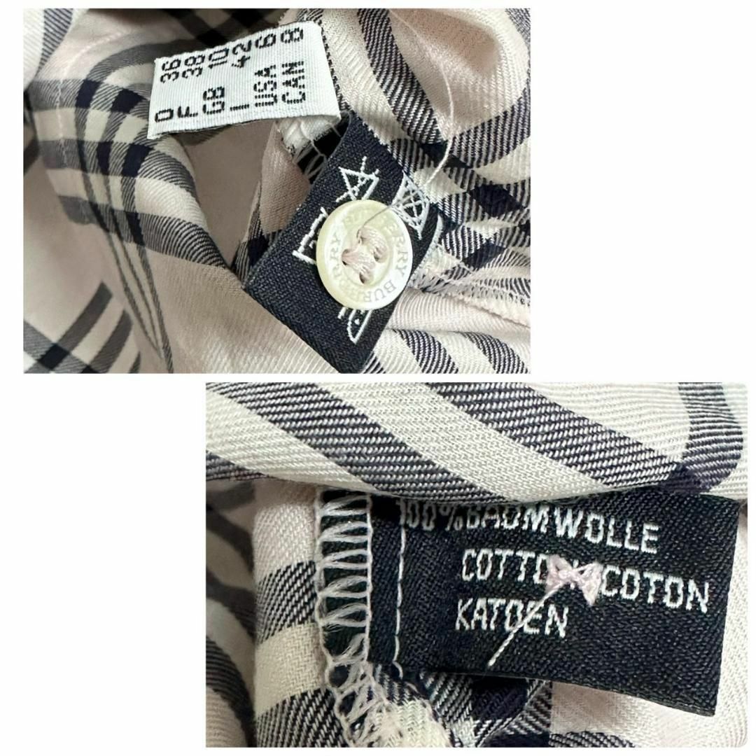 美品☆総ノバチェック柄☆BURBERRY LONDON Mサイズ ドレスシャツ