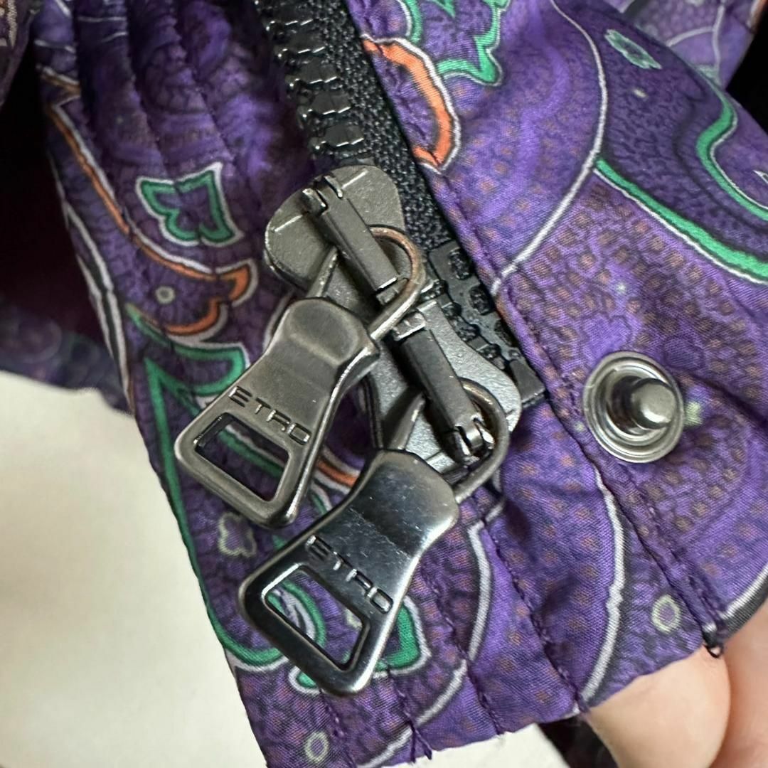 ETRO - 美品☆総ペイズリー☆エトロ ダウンジャケット ファー フード
