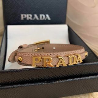 プラダ　PRADA ブレスレット　レザー　金　ゴールド