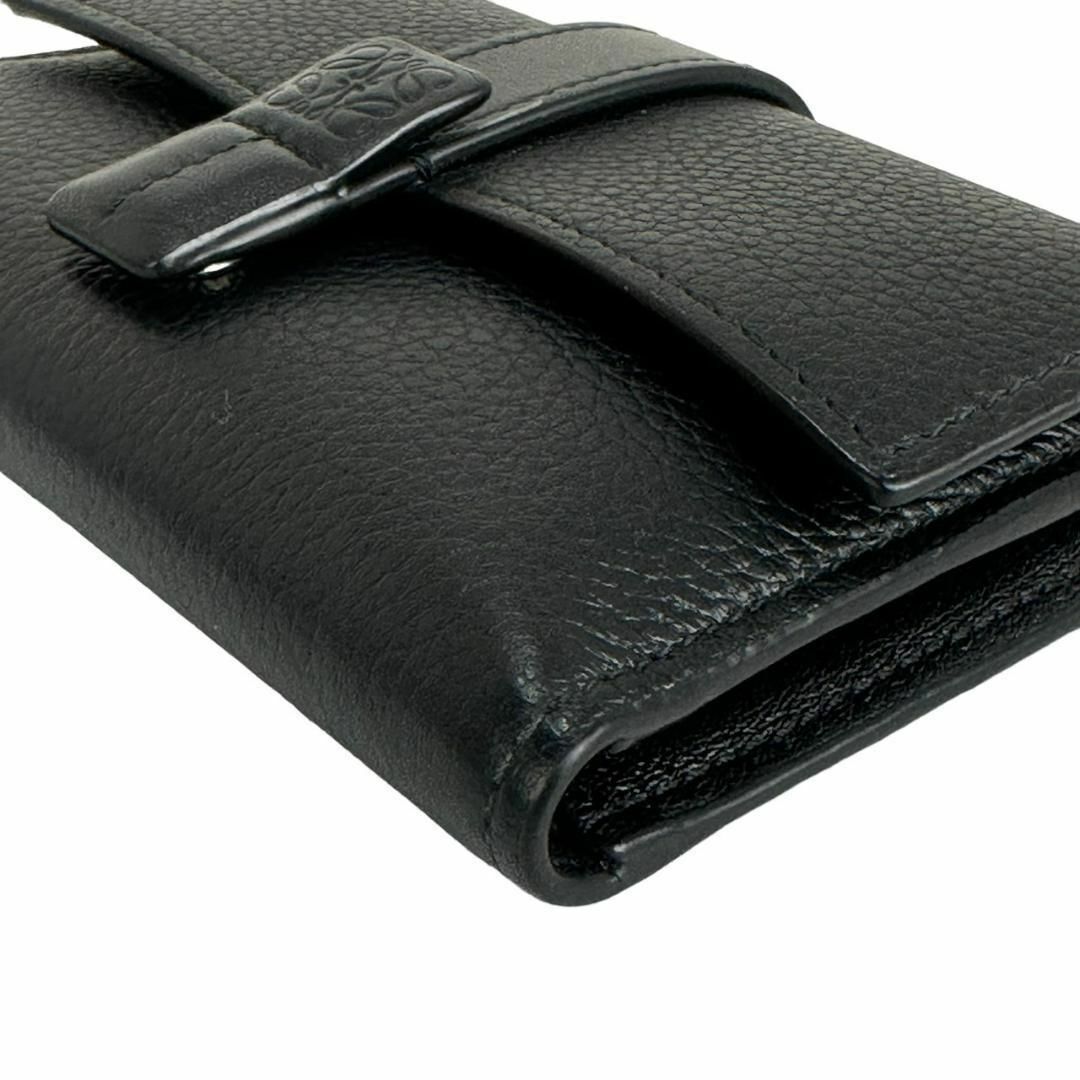 現行品☆美品☆ロエベ 三つ折り 財布 折財布 折りたたみ ブラック