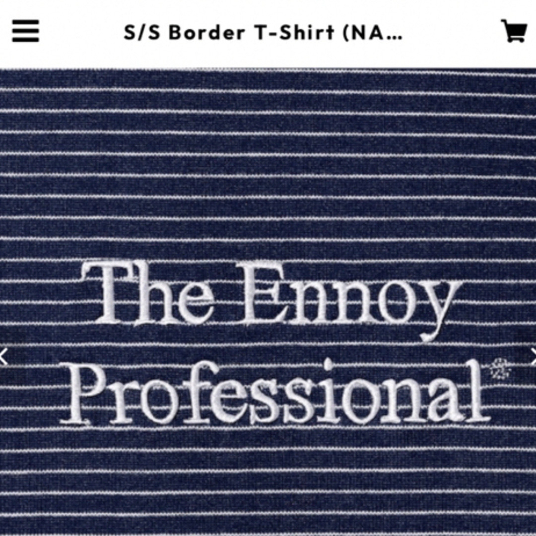 ennoy  S/S Boder T-Shirt (NAVY × WHITE)