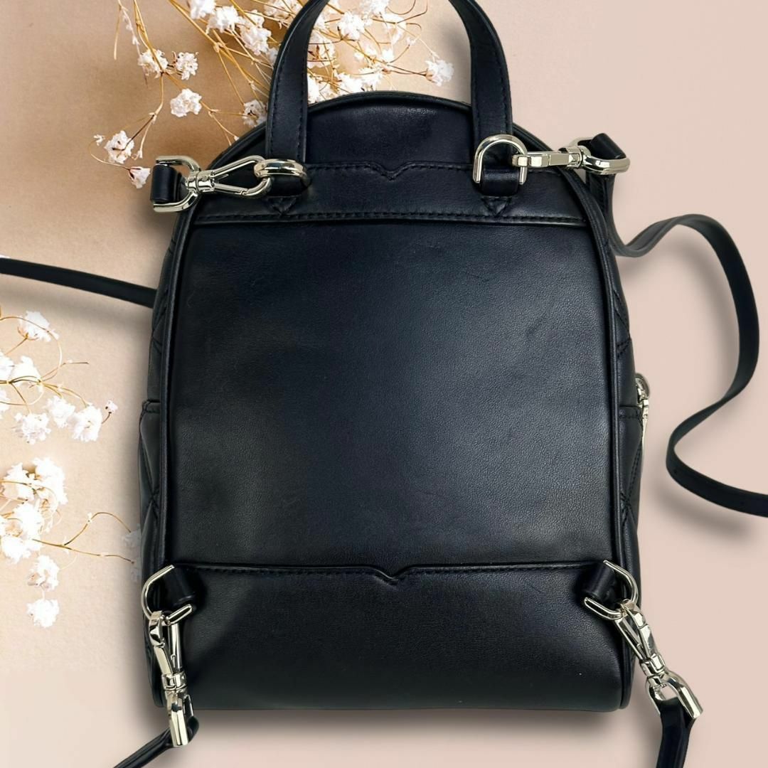 美品 ケイトスペード KATE SPADE 2wayキルティングバッグ 黒