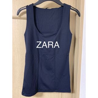 ザラ(ZARA)のZARA#タンクトップ#ザラ#サイズM#ブラック#黒(タンクトップ)