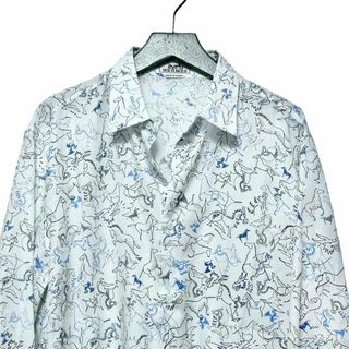 Hermes - セリエボタン☆美品☆エルメス ホース ドラゴン 長袖シャツ