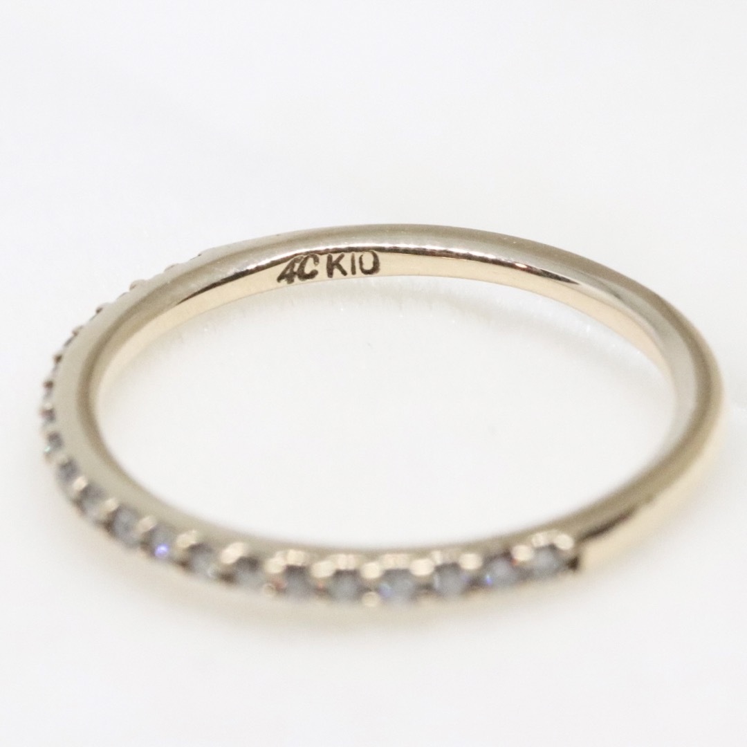 4℃(ヨンドシー)の4℃ ピンキーリング ハーフエタニティ k10 ダイヤ レディースのアクセサリー(リング(指輪))の商品写真