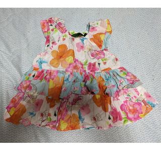 レトロ　新品タグ付き♡ミキハウス♡2段フリルワンピース♡80