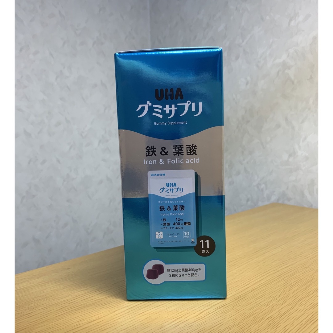 UHA味覚糖(ユーハミカクトウ)のUHA味覚糖 グミサプリ 鉄&葉酸　120粒(60日分)【24時間以内発送】 食品/飲料/酒の健康食品(その他)の商品写真