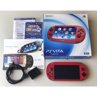 プレイステーションヴィータ(PlayStation Vita)のPSVITA PCH-1000 ZA03  コズミックレッド(携帯用ゲーム機本体)