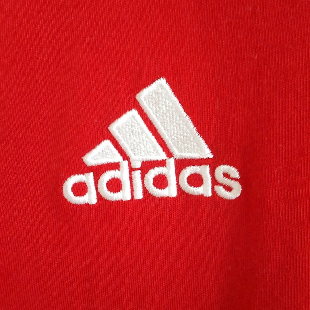 adidas(アディダス)のadidas アディダス Ｔシャツ レッド/ ホワイトライン M　美品　匿名配送 メンズのトップス(Tシャツ/カットソー(半袖/袖なし))の商品写真