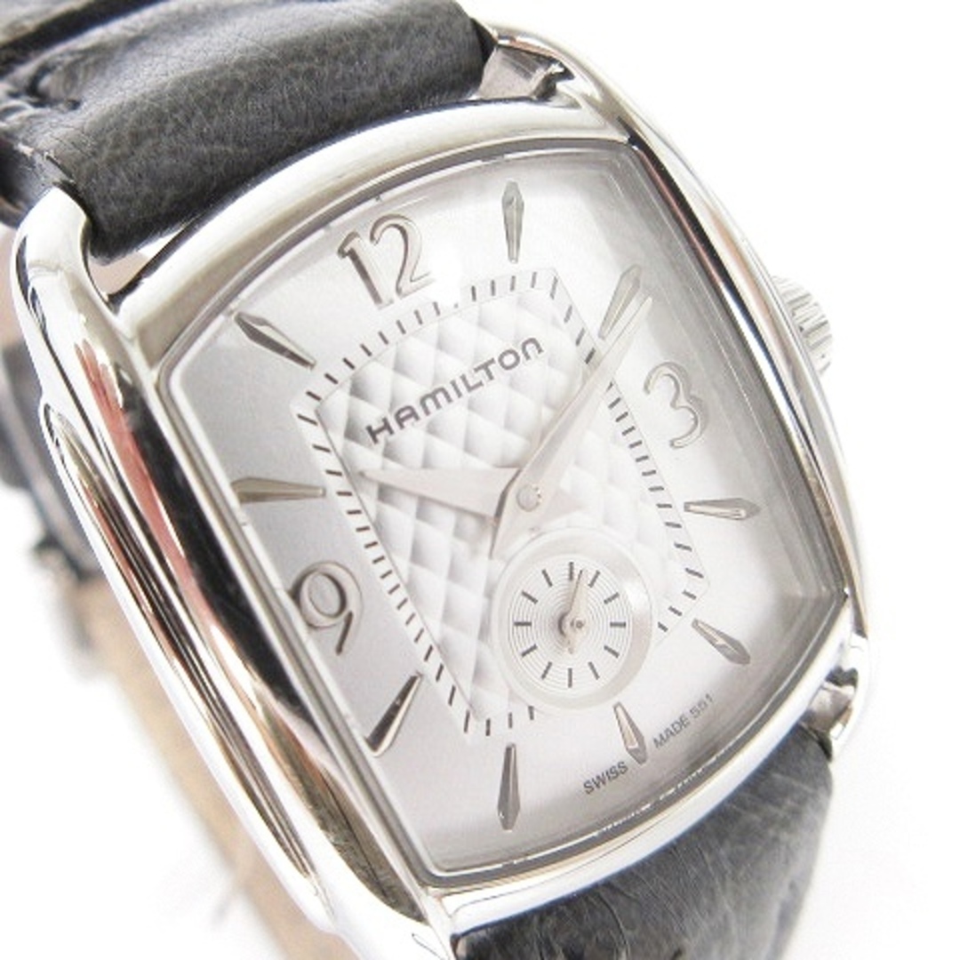 ハミルトン バグリー 腕時計 アナログ クオーツ H123510 文字盤 白