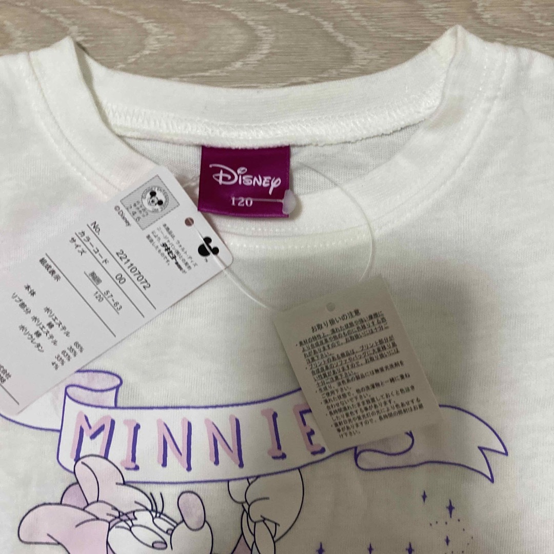 Disney(ディズニー)の【未使用】ミニーマウス　Tシャツ　120 キッズ/ベビー/マタニティのキッズ服女の子用(90cm~)(Tシャツ/カットソー)の商品写真