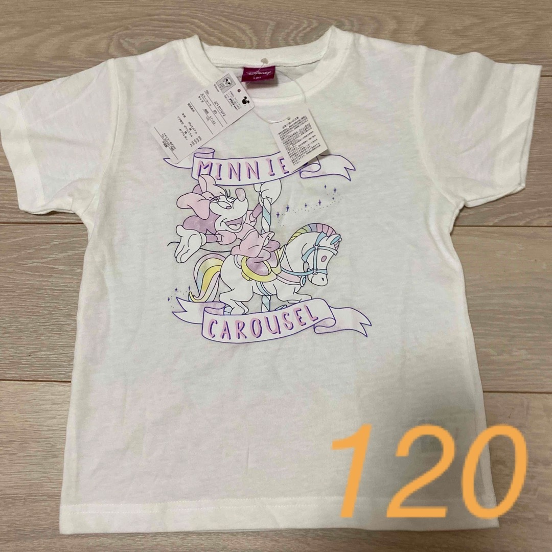 Disney(ディズニー)の【未使用】ミニーマウス　Tシャツ　120 キッズ/ベビー/マタニティのキッズ服女の子用(90cm~)(Tシャツ/カットソー)の商品写真