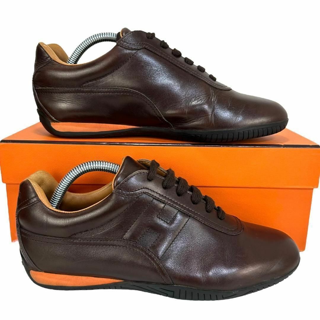 Hermes - ☆美品☆エルメス クイック レザースニーカー 37/24cm 革靴