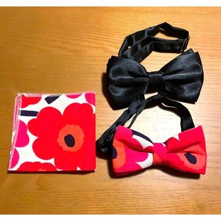 マリメッコ(marimekko)のマリメッコチーフ　黒　蝶ネクタイ(その他)