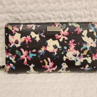 Kate Spade　ケイトスペード　花柄　ラウンドファスナー　長財布(財布)