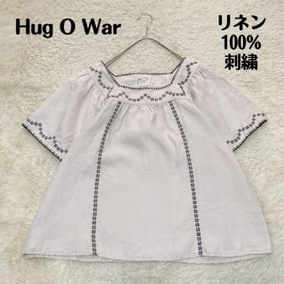 ハグオーワー(Hug O War)のHug O War ハグオーワー　リネン100% 刺繍チュニック　フォークロア(シャツ/ブラウス(長袖/七分))