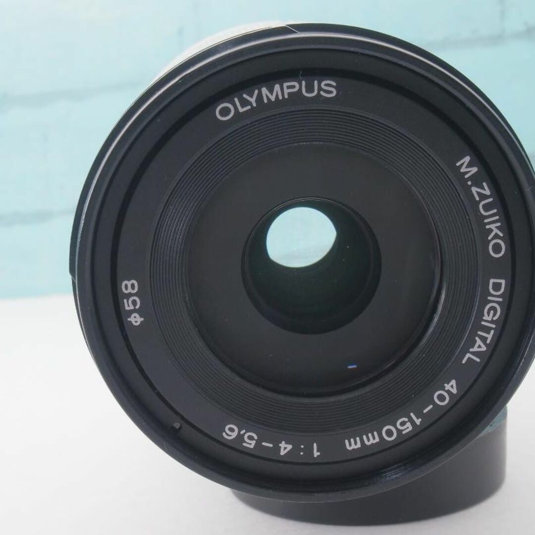 OLYMPUS(オリンパス)のOLYMPUS オリンパス❤️望遠ズームレンズ❤️40-150mm シルバー スマホ/家電/カメラのカメラ(レンズ(ズーム))の商品写真