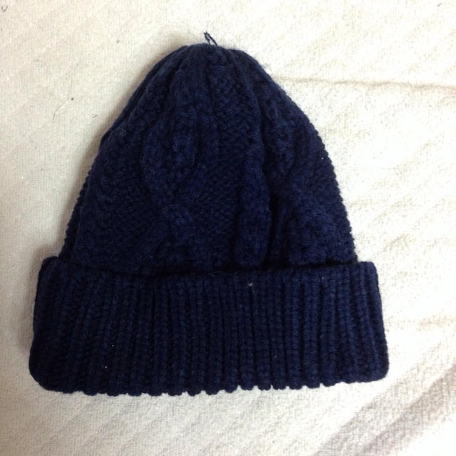 LEPSIM(レプシィム)のLEPSIM ブルーニット帽 美品 レディースの帽子(ニット帽/ビーニー)の商品写真