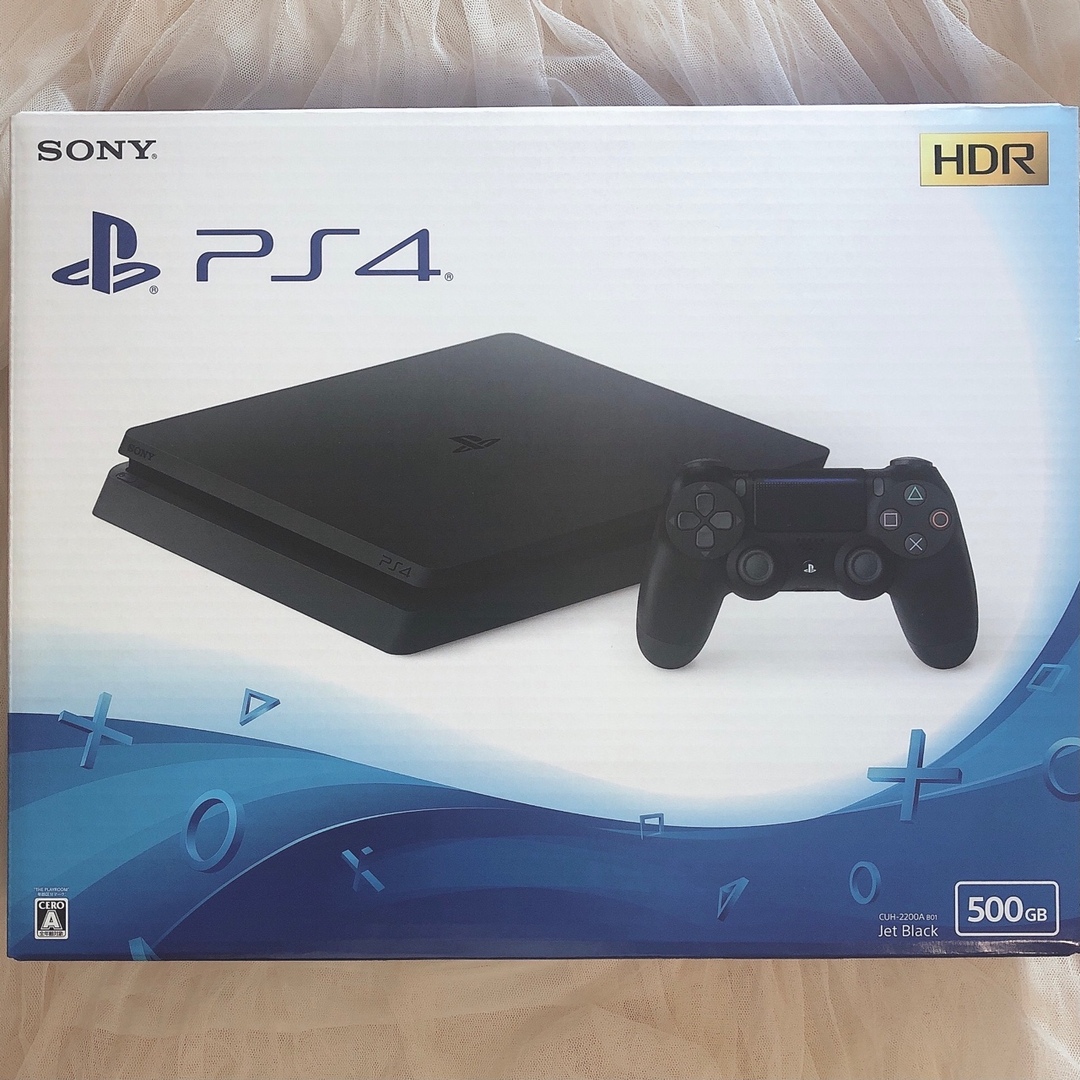 PlayStation4(プレイステーション4)のPS4 CUH-2200A B01 500GB エンタメ/ホビーのゲームソフト/ゲーム機本体(家庭用ゲーム機本体)の商品写真