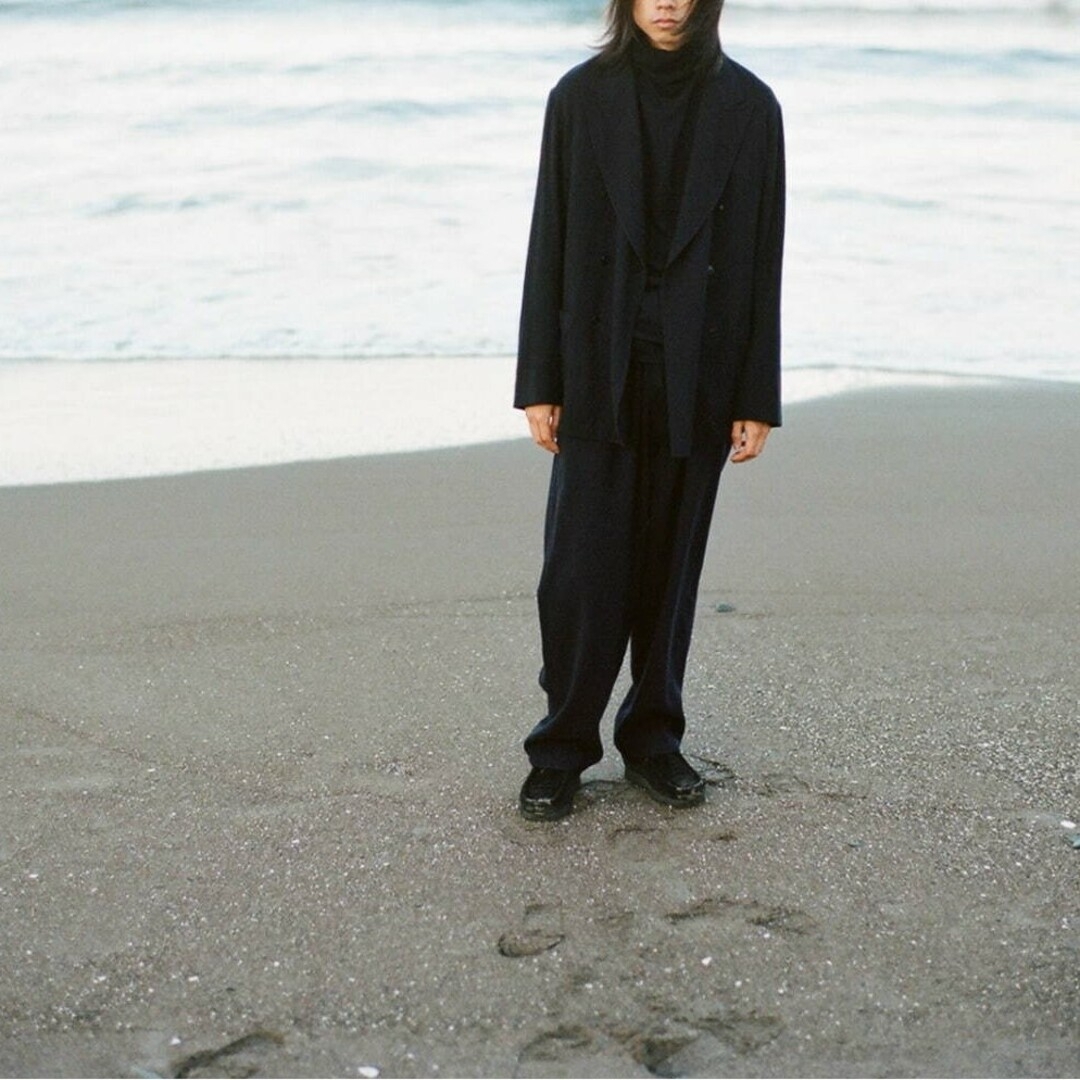 COMOLI - COMOLI(コモリ)強縮ウール ダブルジャケット、テーパード