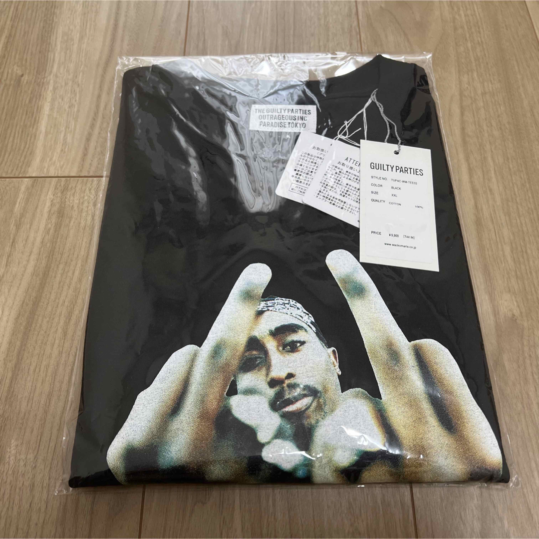 WACKO MARIA(ワコマリア)のXXLサイズ wackomaria tupac 2pac Tシャツ 黒 メンズのトップス(Tシャツ/カットソー(半袖/袖なし))の商品写真