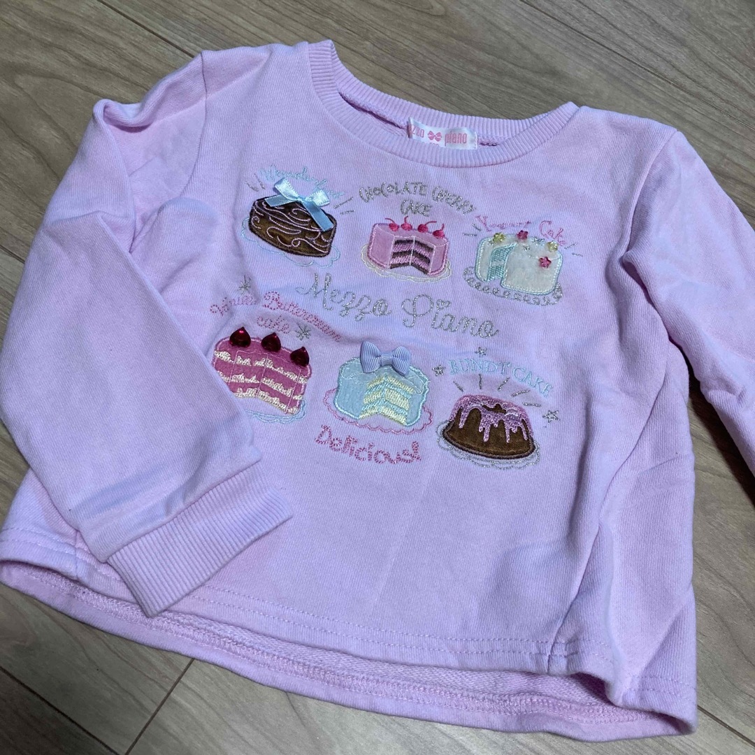 mezzo piano(メゾピアノ)のメゾピアノ  トレーナー　スイーツ　100 キッズ/ベビー/マタニティのキッズ服女の子用(90cm~)(Tシャツ/カットソー)の商品写真