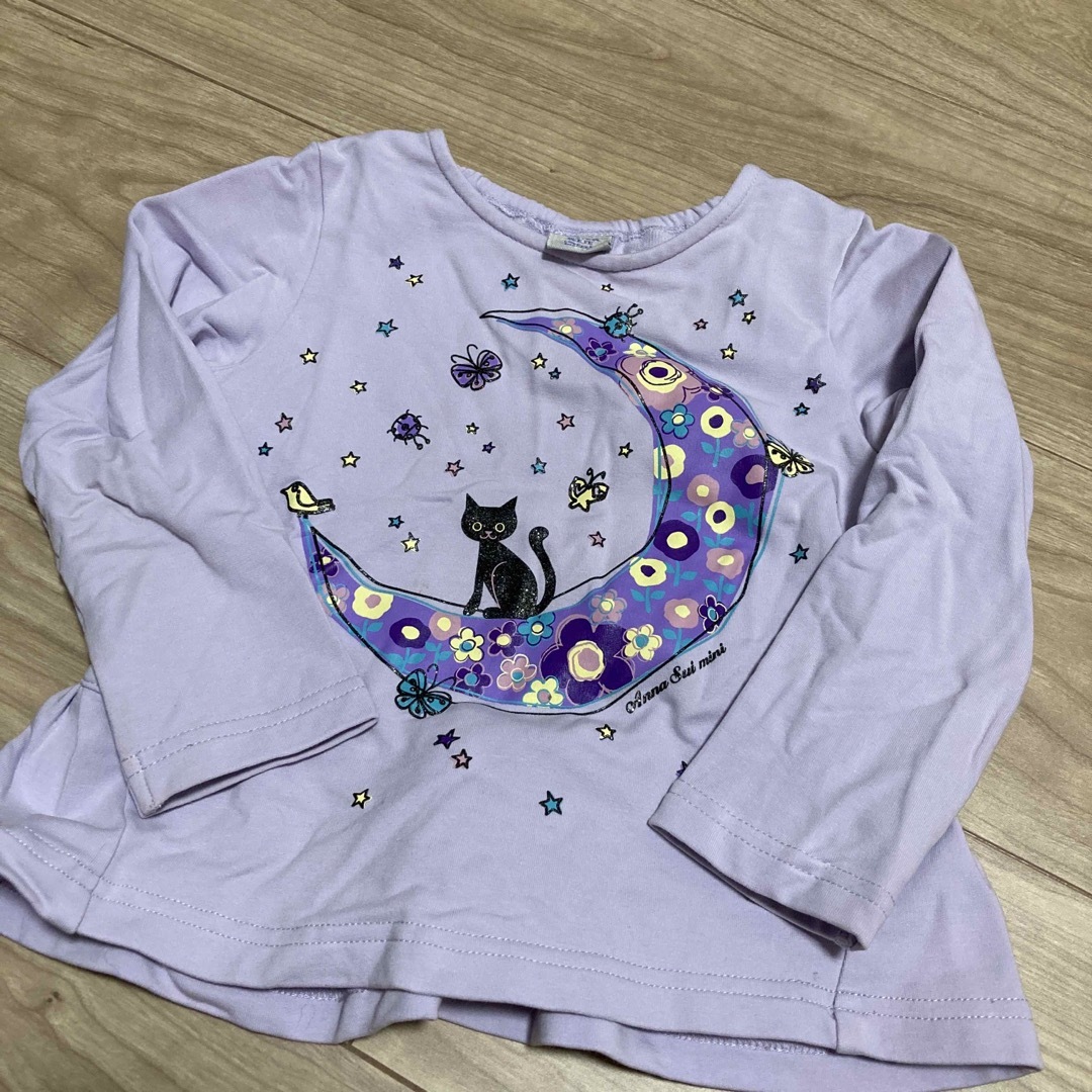 ANNA SUI mini(アナスイミニ)のアナスイミニ  カットソー　ロンT 100 キッズ/ベビー/マタニティのキッズ服女の子用(90cm~)(Tシャツ/カットソー)の商品写真