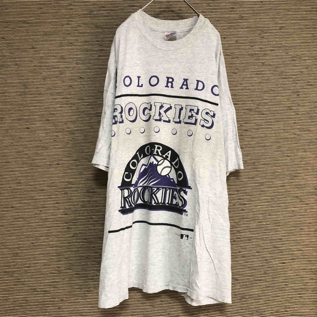 Hanes - 【ヘインズ】USA製半袖Tシャツ MLB コロラドロッキーズ