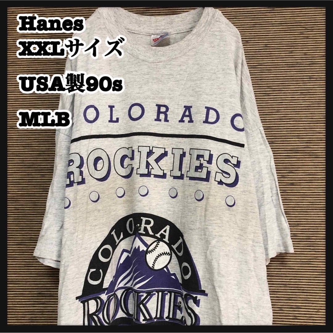 Hanes - 【ヘインズ】USA製半袖Tシャツ MLB コロラドロッキーズ