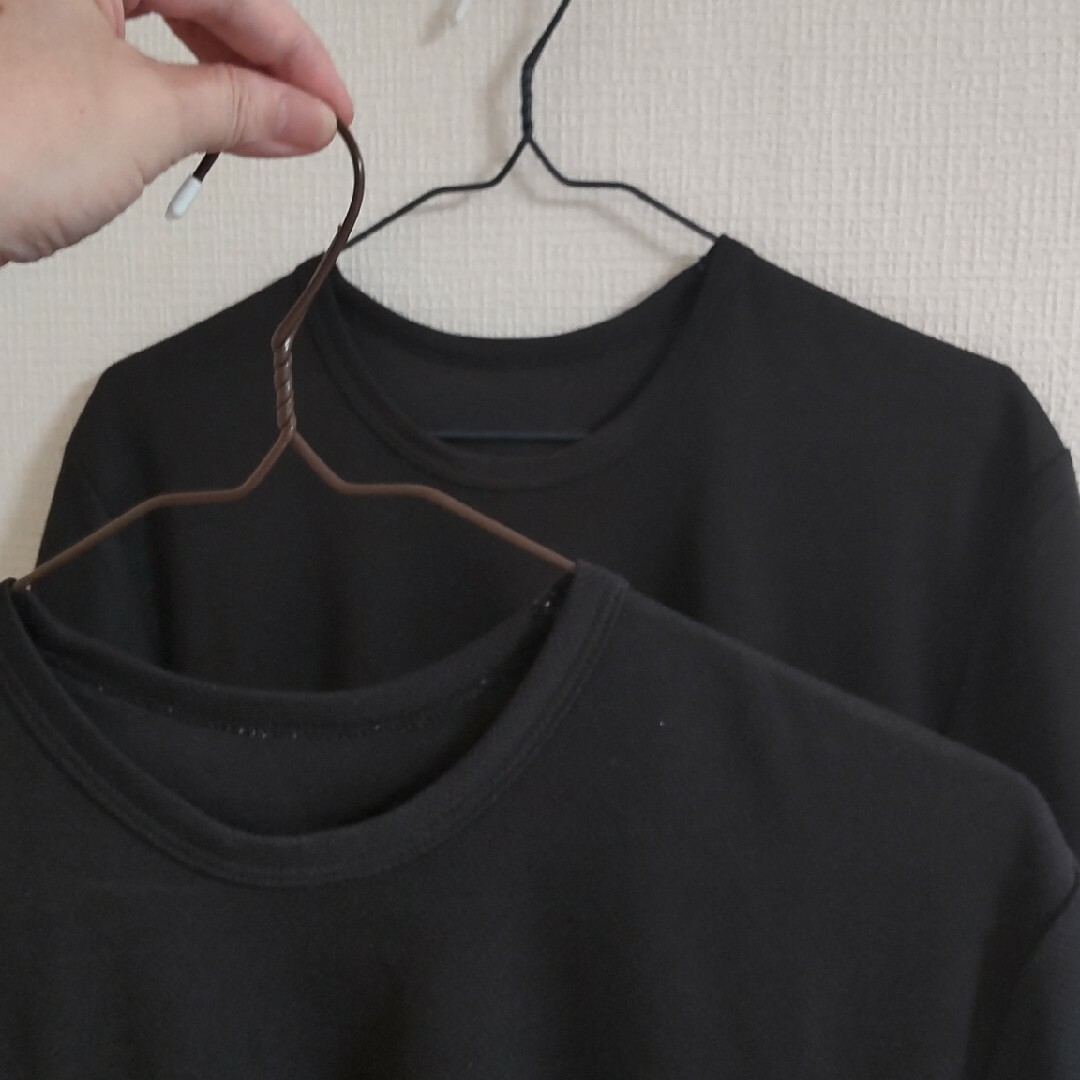 速乾　Ｔシャツ　２枚セット　ブラック　M　匿名配送 メンズのトップス(Tシャツ/カットソー(半袖/袖なし))の商品写真