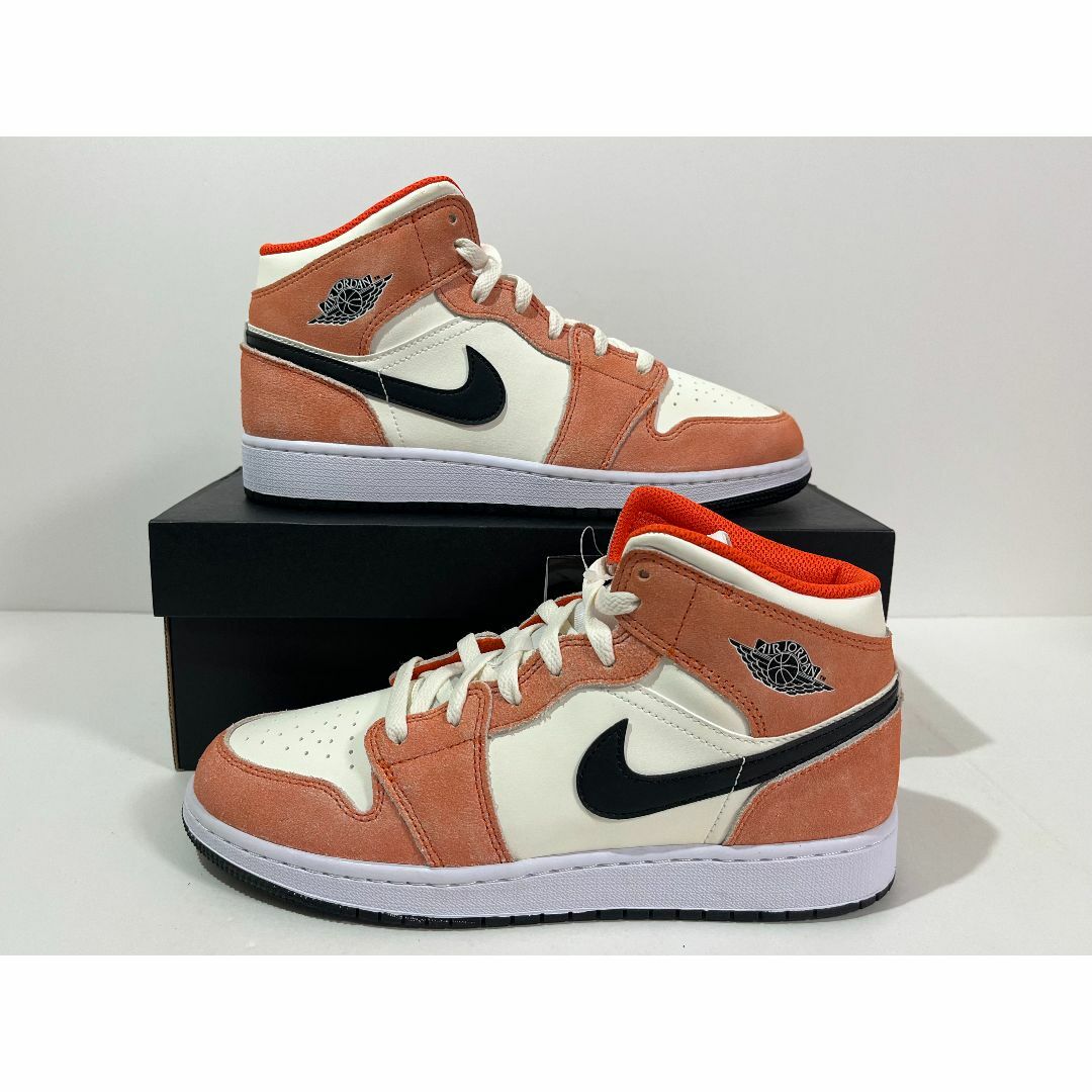 【新品】25cm NIKE AirJordan1 MID オレンジスウェード