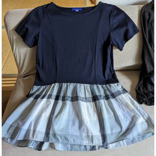 ブルーレーベルクレストブリッジ(BLUE LABEL CRESTBRIDGE)のブルーレーベルクレストブリッジチェック付きカットソーチュニック(チュニック)