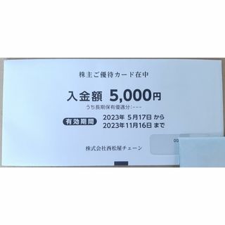 西松屋 株主優待カード 5,000円分(ショッピング)