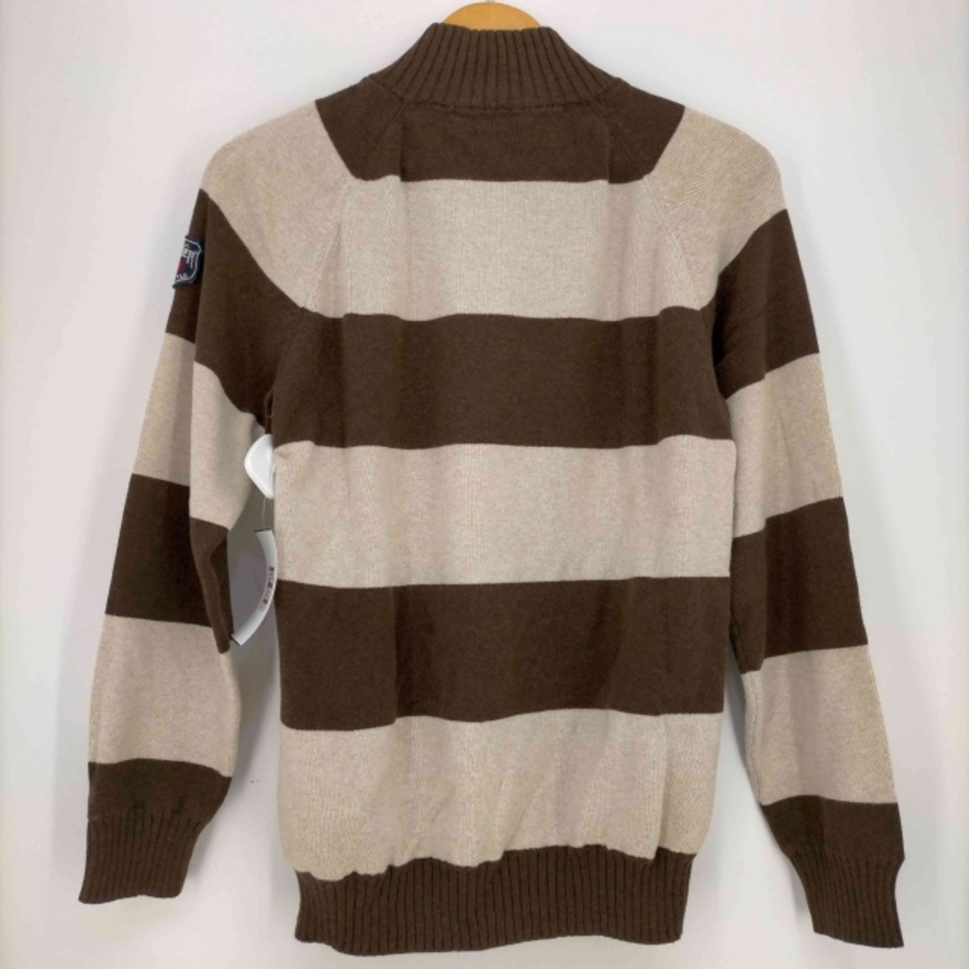 エディーバウアー コットンニット ハーフジップ メンズ2XL ボーダー