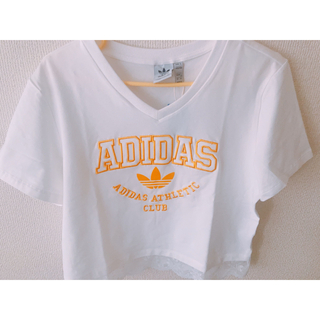 アディダス(adidas)のadidas レース Tシャツ ホワイト イエロー(Tシャツ/カットソー(半袖/袖なし))