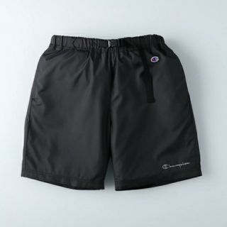 チャンピオン(Champion)のchampion　チャンピオン　ナイロンショートパンツ　黒　L(ショートパンツ)