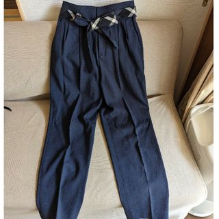 ブルーレーベルクレストブリッジ(BLUE LABEL CRESTBRIDGE)のブルーレーベルクレストブリッジチェックベルト付きテーパードパンツ(その他)