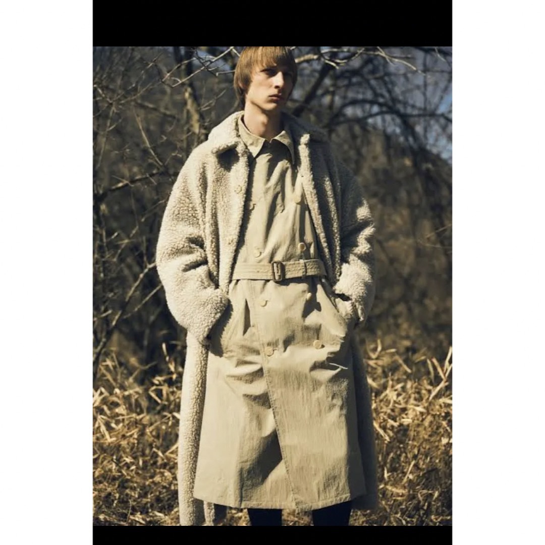 Blanc YM 21aw  Wool Pile Balmacaan coat