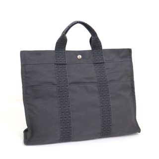 エルメス(Hermes)の【HERMES】エルメス トートMM トートバッグ エールライン キャンバス グレー×シルバー金具/kt06689kw(トートバッグ)